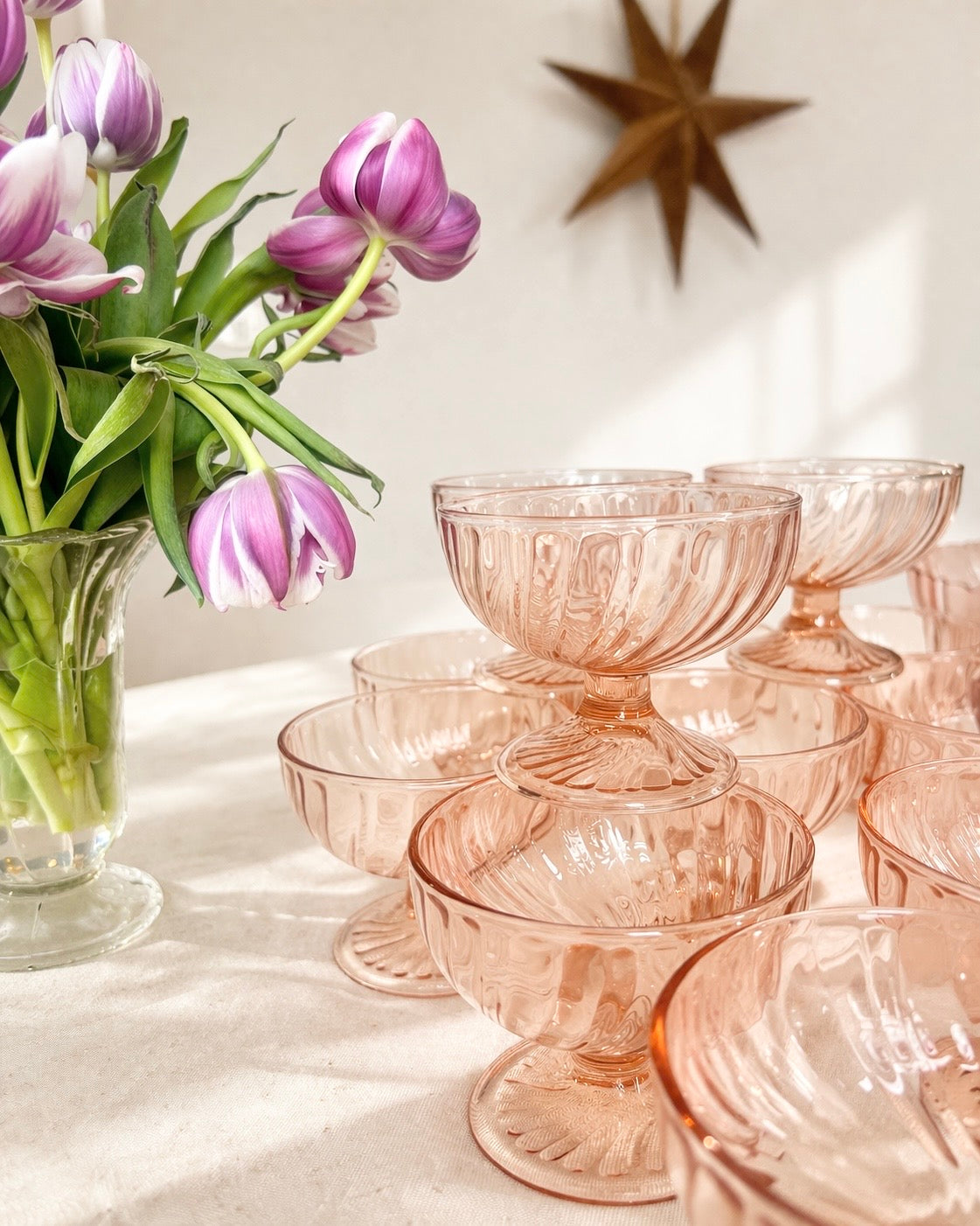 Vaisselle en verre Rose