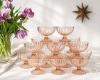 Coupes à dessert Luminarc Rosaline - verre rose vintage - Par 6