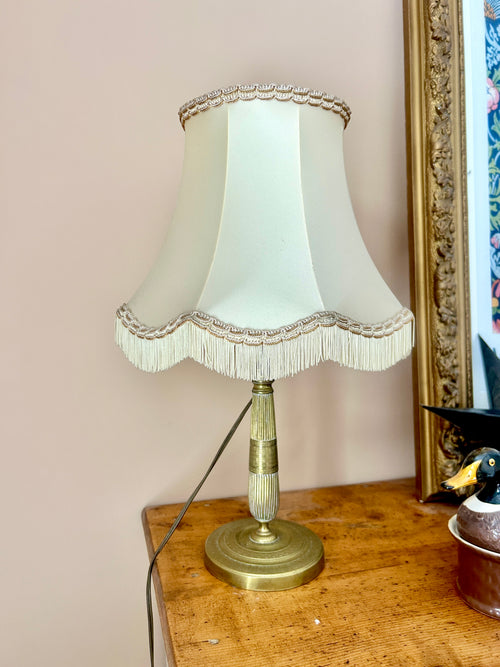 Lampe de table - Franges et laiton