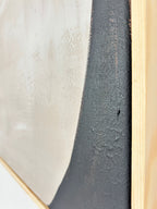 Tableau Abstrait Noir et Beige Wabi Sabi - toile acrylique contemporaine